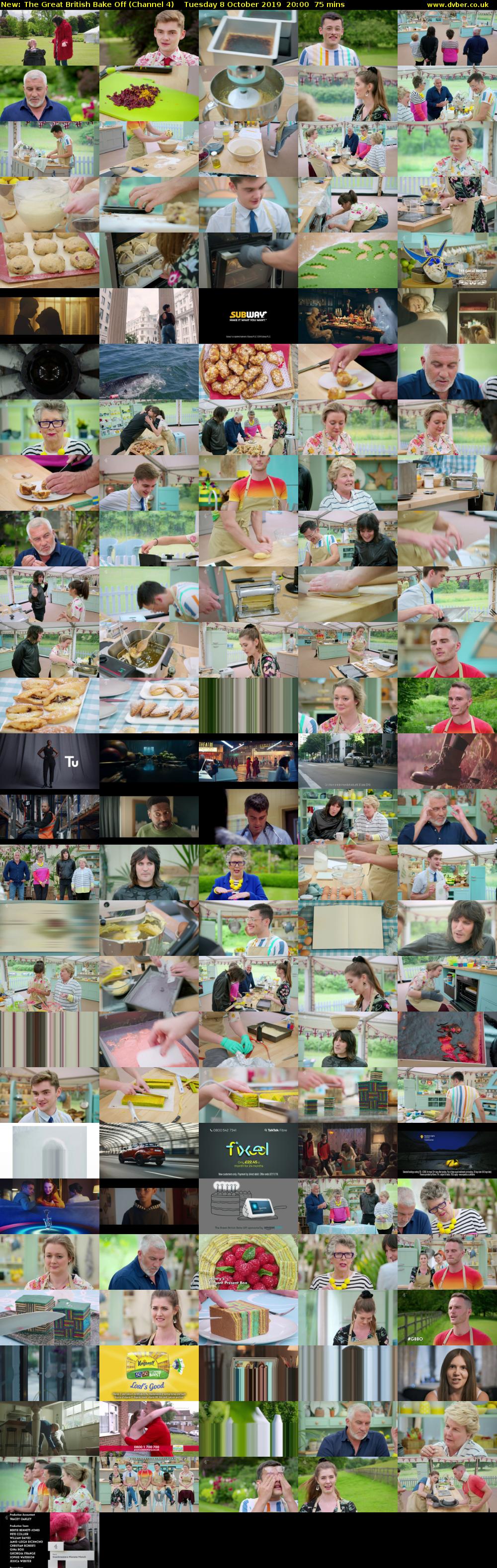 The Great British Bake Off (Channel 4) Tuesday 8 October 2019 20:00 - 21:15