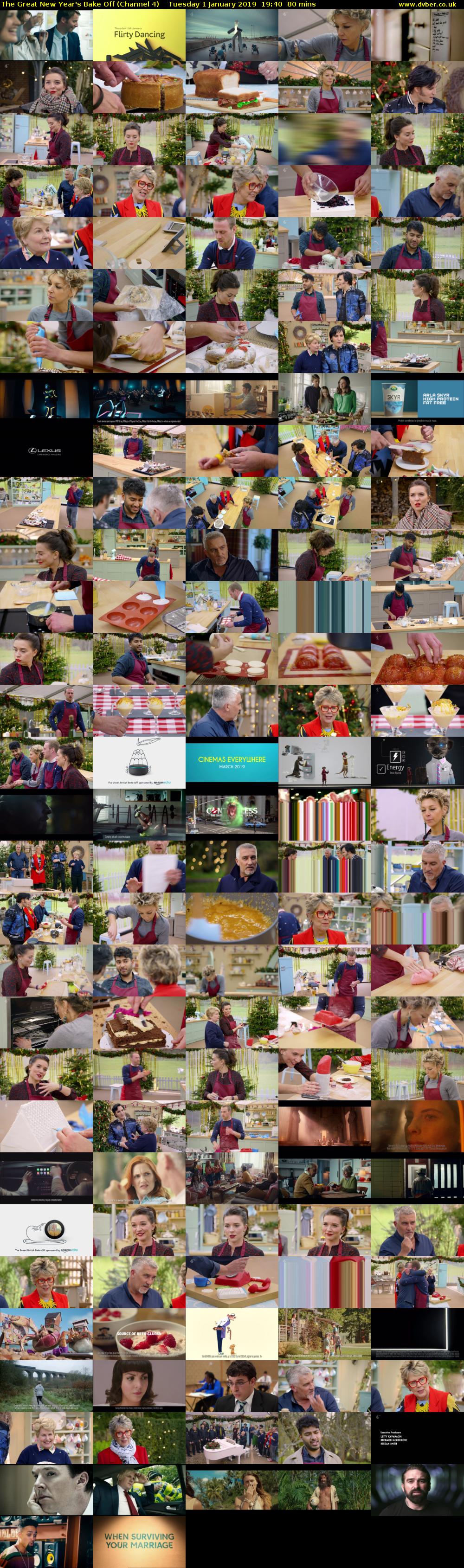 The Great New Year's Bake Off (Channel 4) Tuesday 1 January 2019 19:40 - 21:00