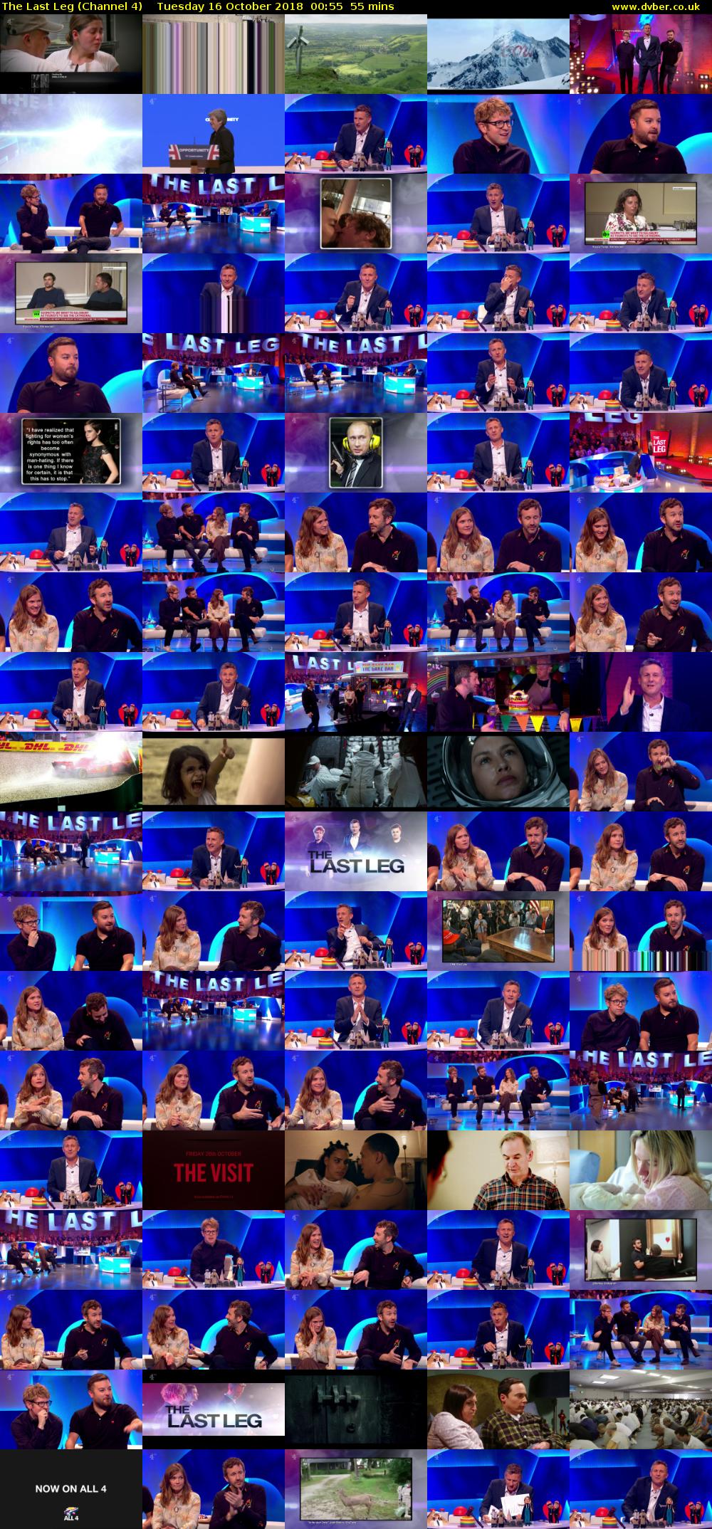 The Last Leg (Channel 4) Tuesday 16 October 2018 00:55 - 01:50