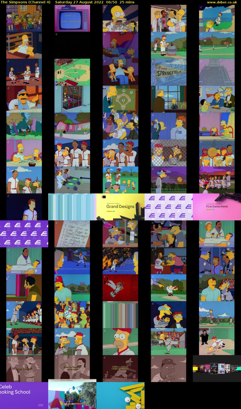 The Simpsons (Channel 4) Saturday 27 August 2022 06:50 - 07:15