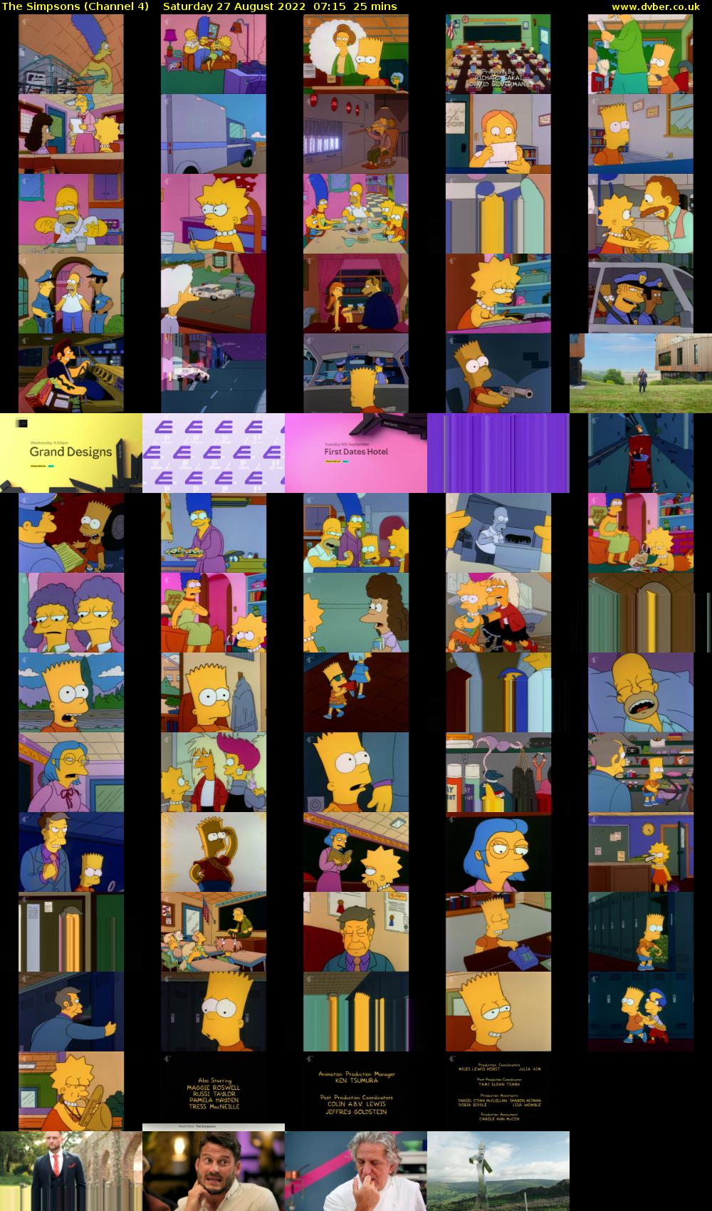 The Simpsons (Channel 4) Saturday 27 August 2022 07:15 - 07:40