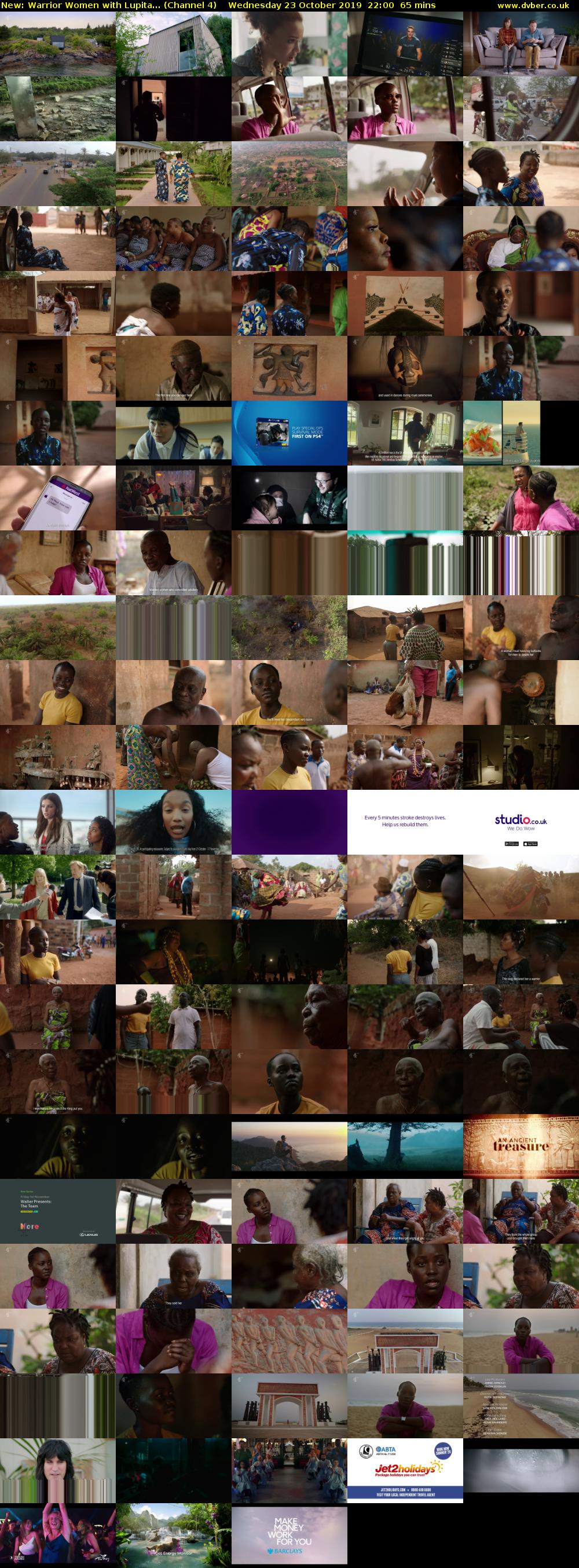 Warrior Women with Lupita... (Channel 4) Wednesday 23 October 2019 22:00 - 23:05