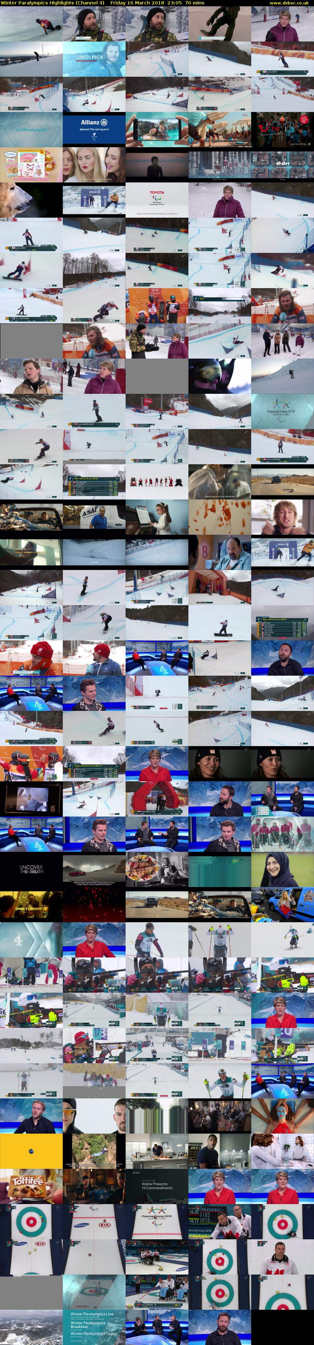 Winter Paralympics Highlights (Channel 4) Friday 16 March 2018 23:05 - 00:15