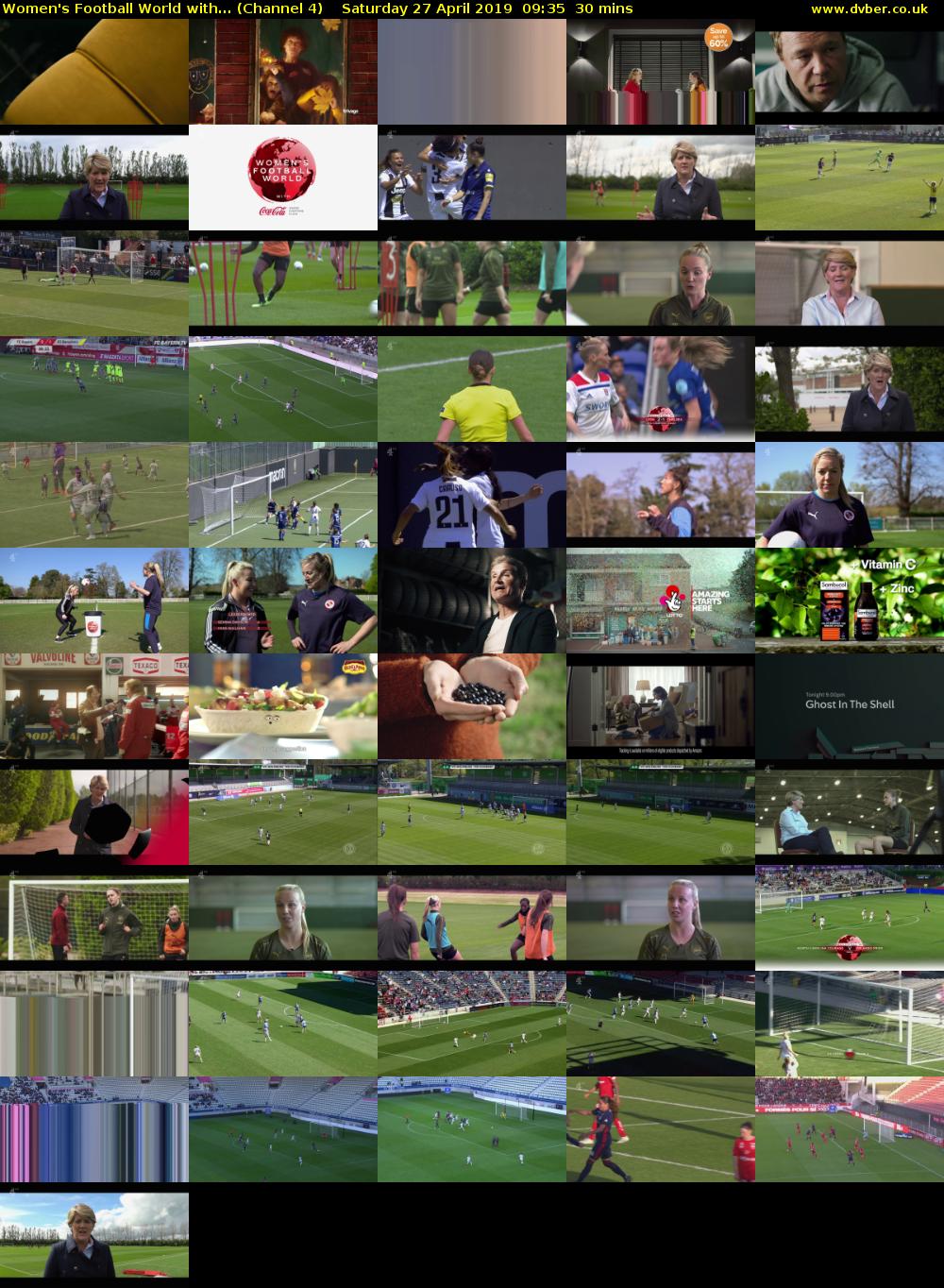 Women's Football World with... (Channel 4) Saturday 27 April 2019 09:35 - 10:05
