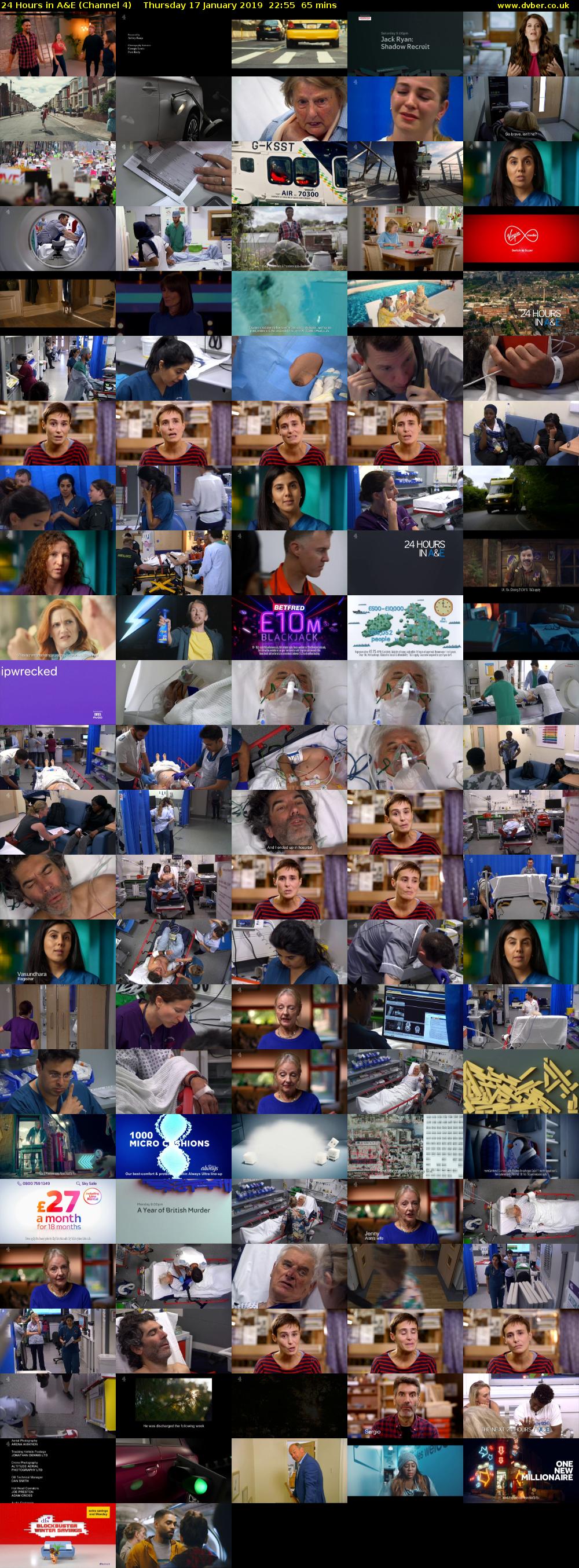 24 Hours in A&E (Channel 4) Thursday 17 January 2019 22:55 - 00:00