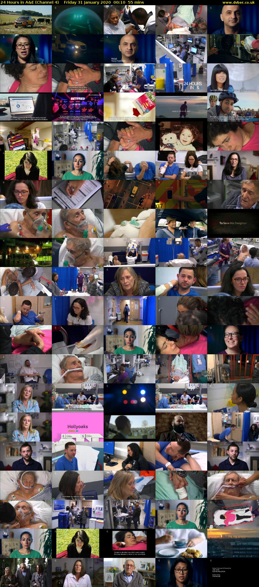 24 Hours in A&E (Channel 4) Friday 31 January 2020 00:10 - 01:05