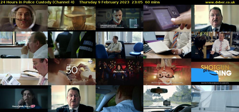 24 Hours in Police Custody (Channel 4) Thursday 9 February 2023 23:05 - 00:05
