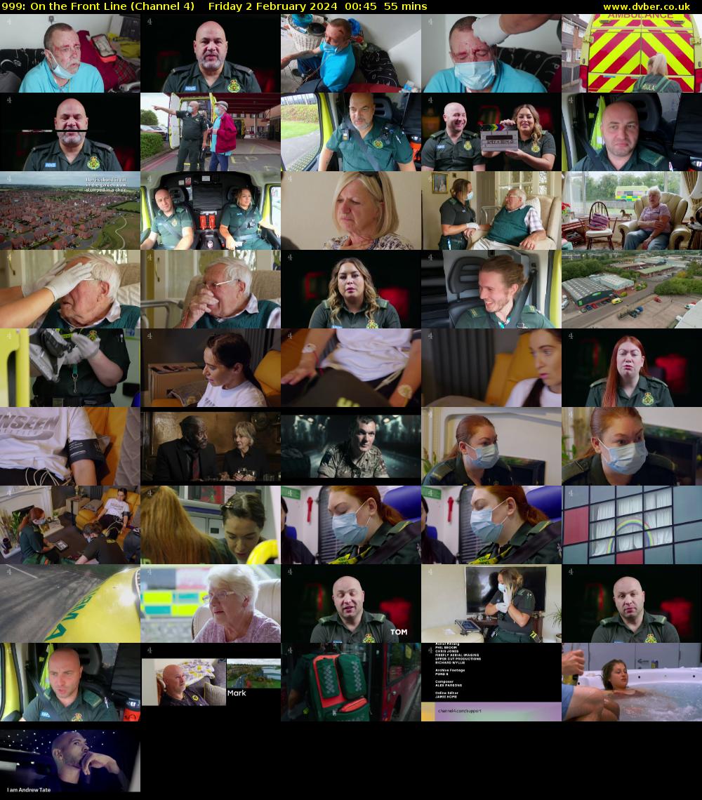 999: On the Front Line (Channel 4) Friday 2 February 2024 00:45 - 01:40