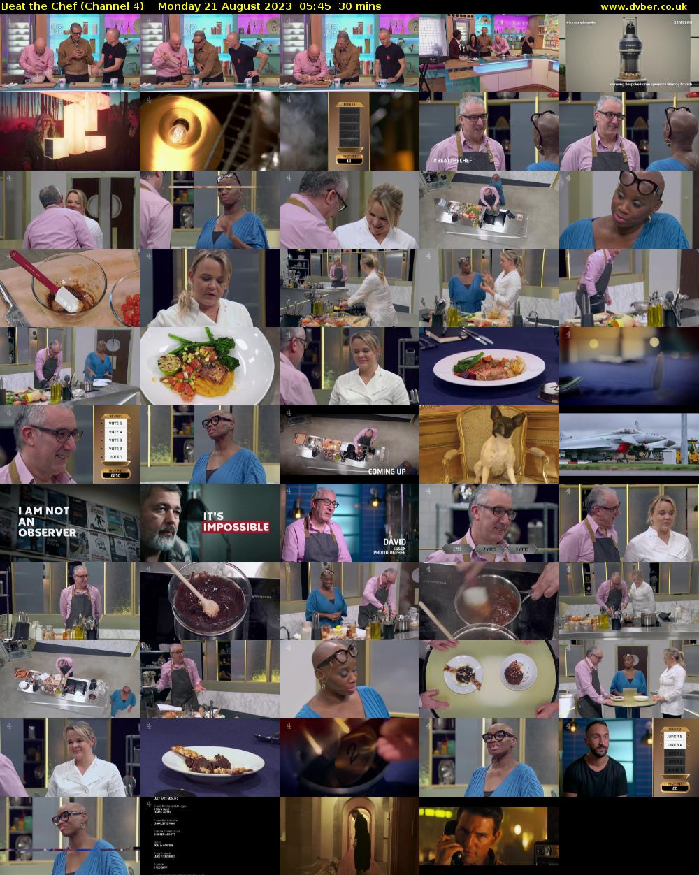 Beat the Chef (Channel 4) Monday 21 August 2023 05:45 - 06:15
