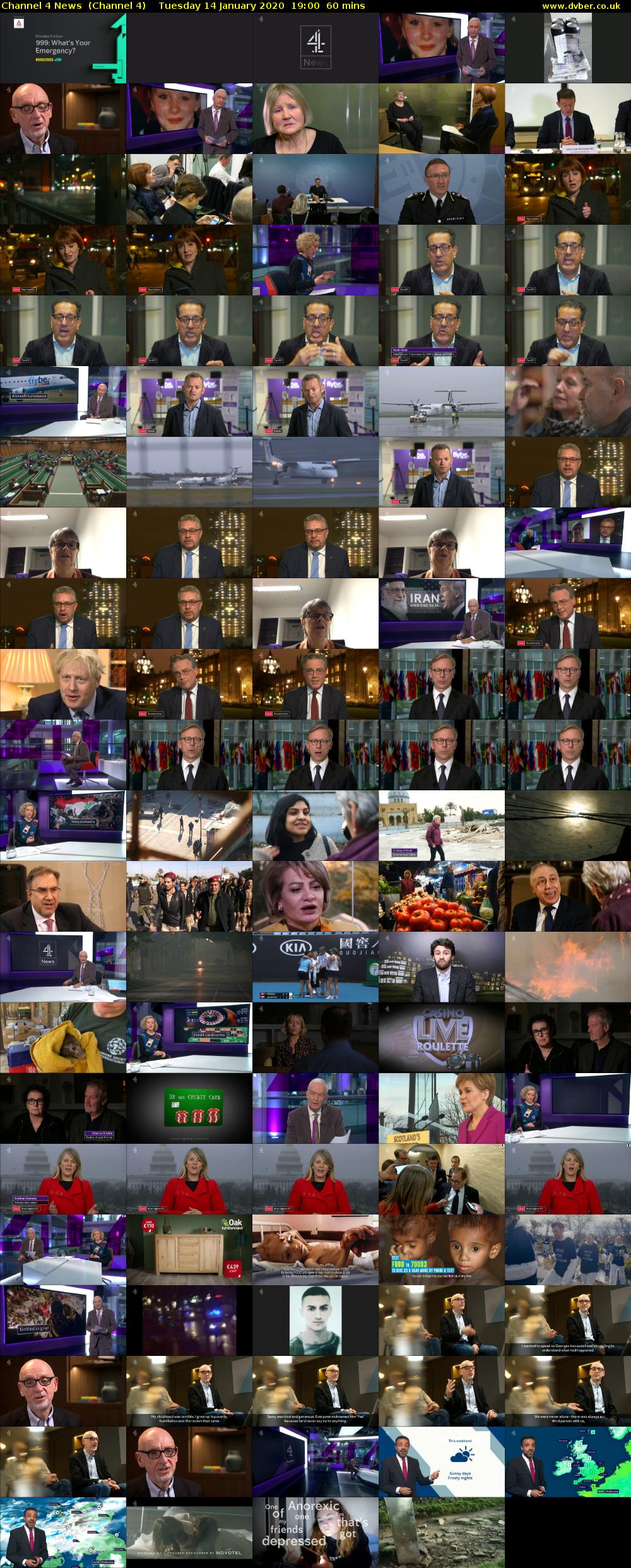 Channel 4 News  (Channel 4) Tuesday 14 January 2020 19:00 - 20:00