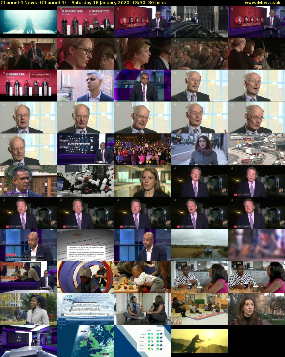 Channel 4 News  (Channel 4) Saturday 18 January 2020 18:30 - 19:00