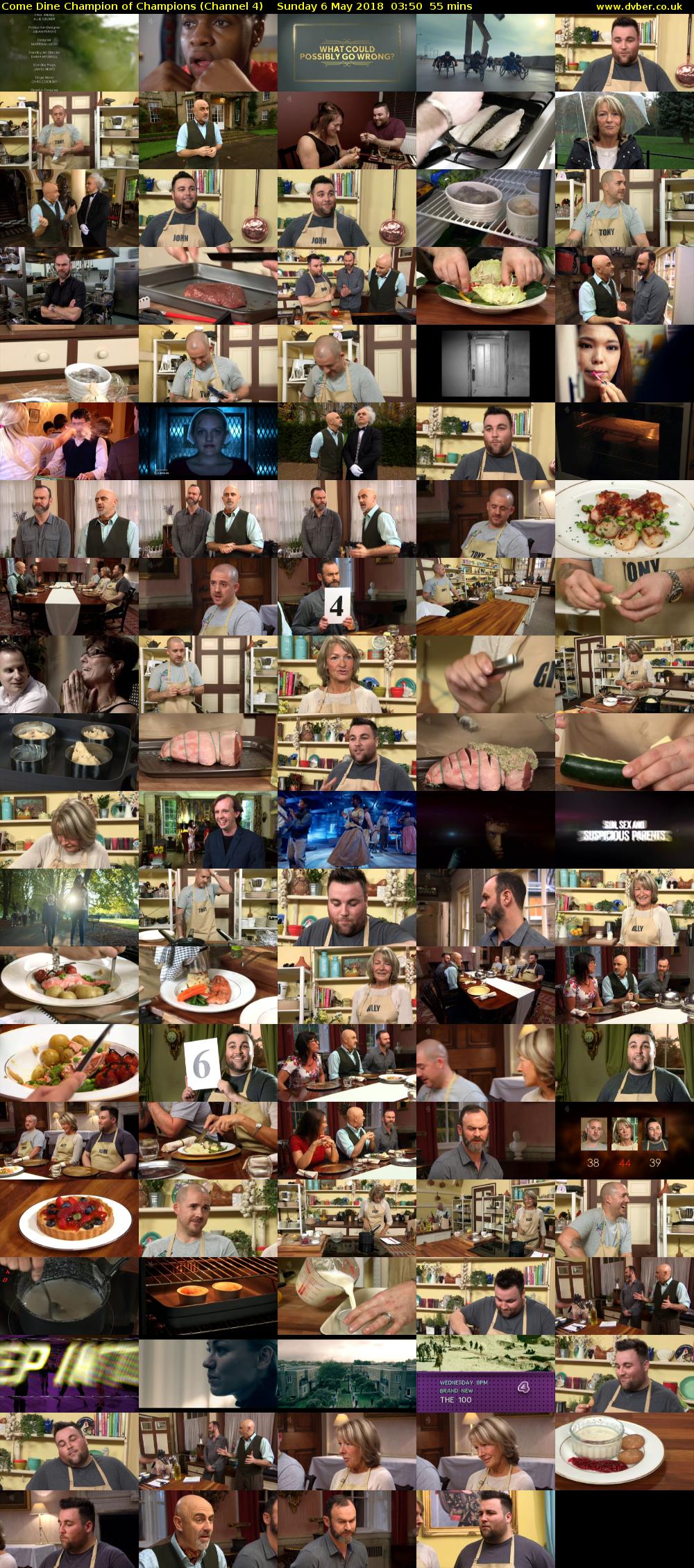 Come Dine Champion of Champions (Channel 4) Sunday 6 May 2018 03:50 - 04:45