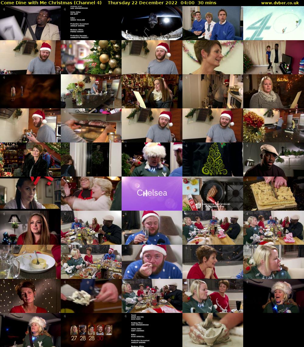 Come Dine with Me Christmas (Channel 4) Thursday 22 December 2022 04:00 - 04:30