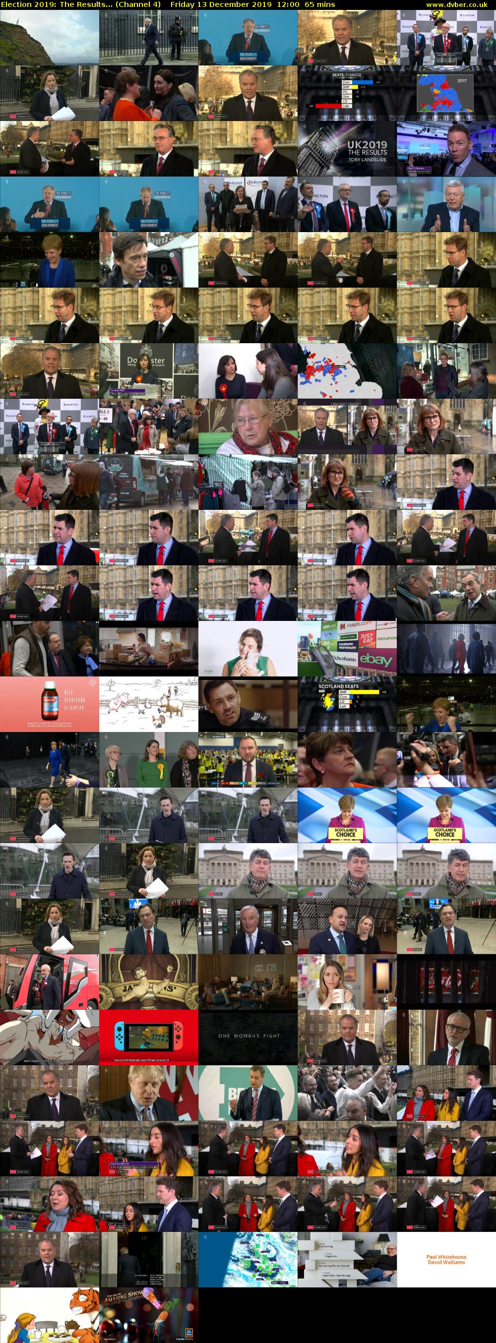 Election 2019: The Results... (Channel 4) Friday 13 December 2019 12:00 - 13:05