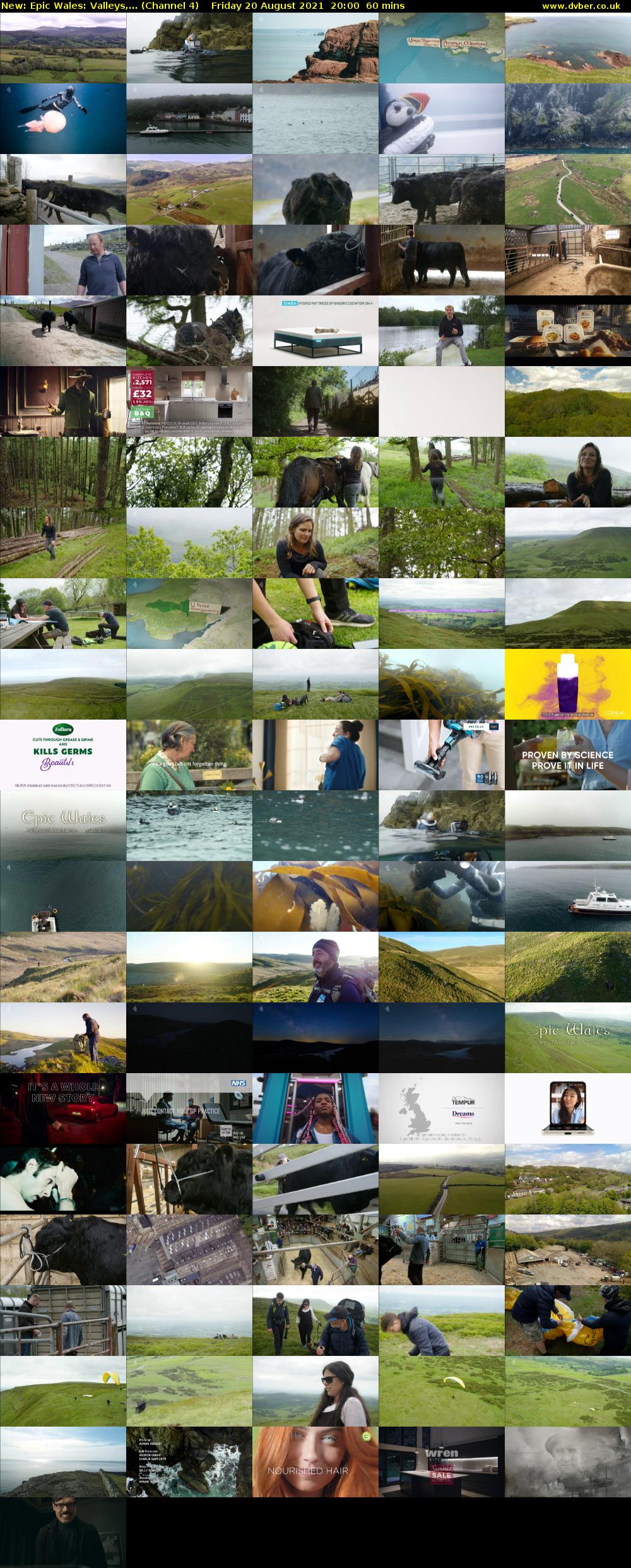 Epic Wales: Valleys,... (Channel 4) Friday 20 August 2021 20:00 - 21:00
