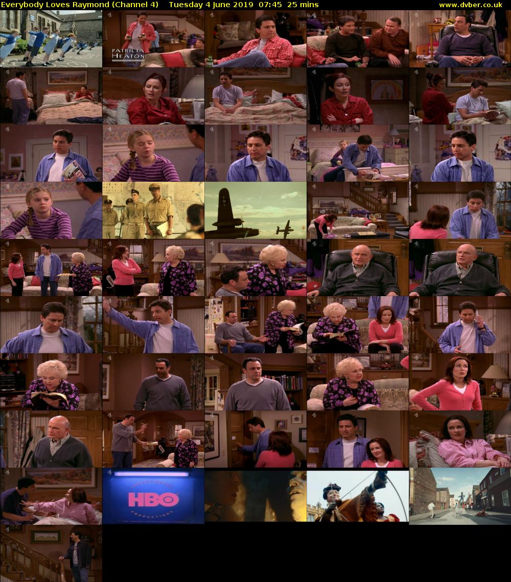 Everybody Loves Raymond (Channel 4) Tuesday 4 June 2019 07:45 - 08:10