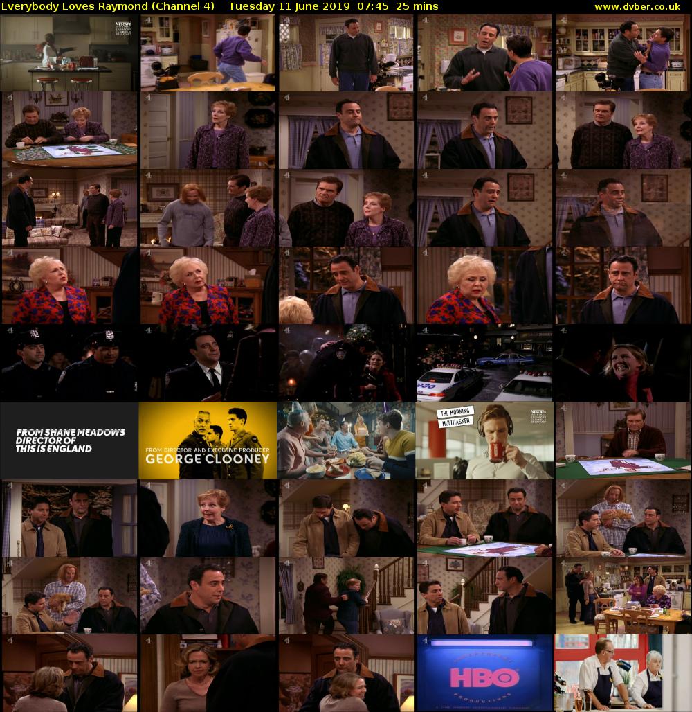 Everybody Loves Raymond (Channel 4) Tuesday 11 June 2019 07:45 - 08:10