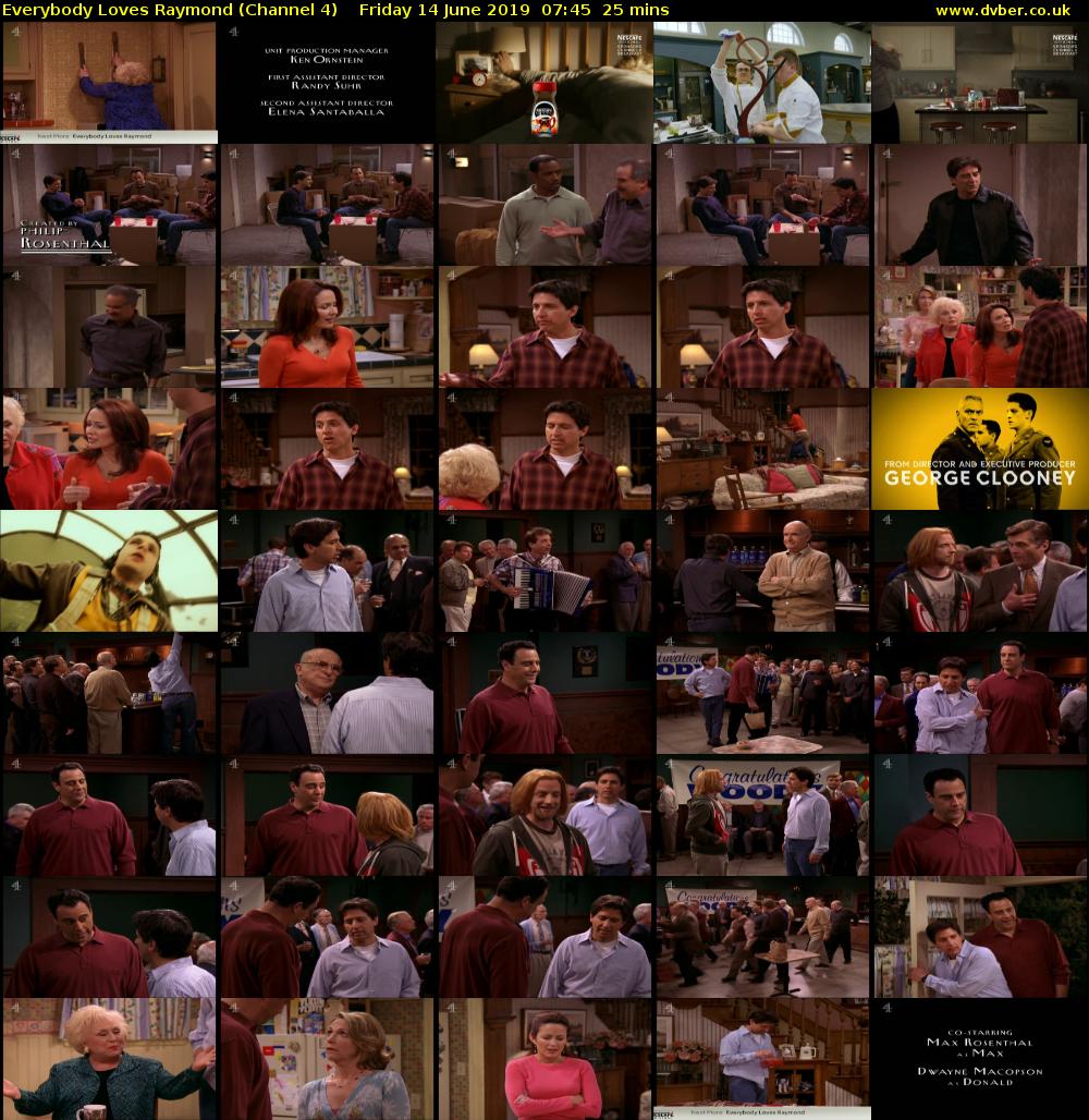 Everybody Loves Raymond (Channel 4) Friday 14 June 2019 07:45 - 08:10