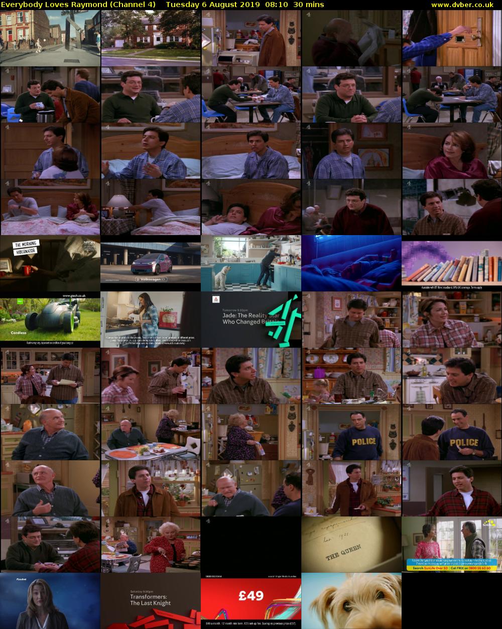 Everybody Loves Raymond (Channel 4) Tuesday 6 August 2019 08:10 - 08:40