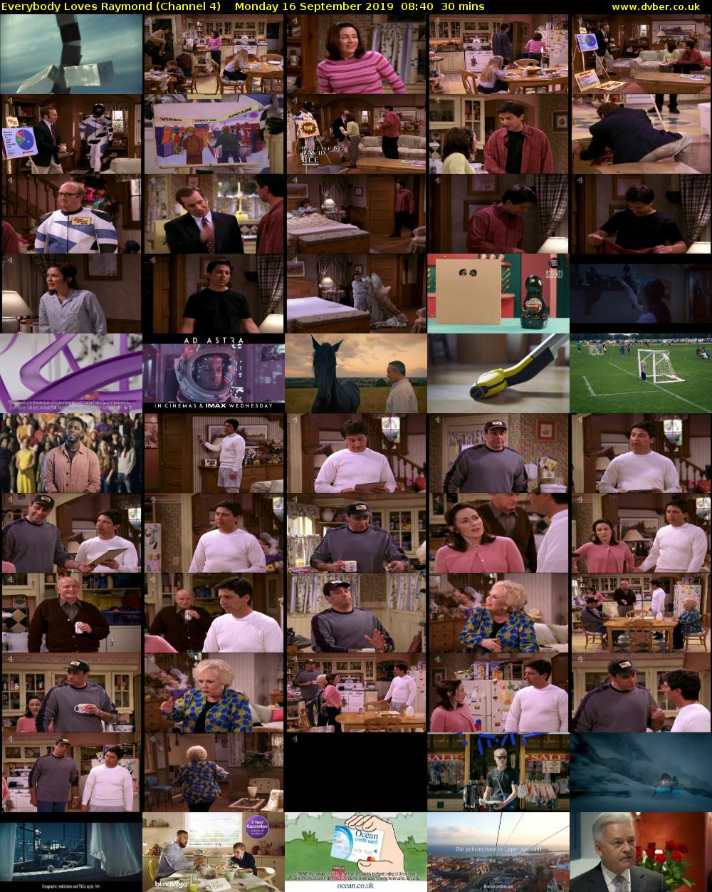 Everybody Loves Raymond (Channel 4) Monday 16 September 2019 08:40 - 09:10