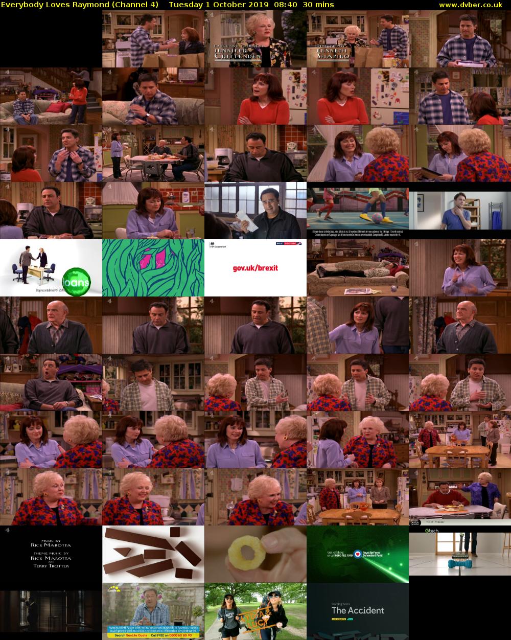 Everybody Loves Raymond (Channel 4) Tuesday 1 October 2019 08:40 - 09:10