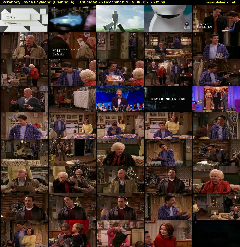 Everybody Loves Raymond (Channel 4) Thursday 26 December 2019 06:05 - 06:30...