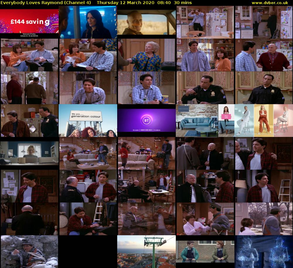 Everybody Loves Raymond (Channel 4) Thursday 12 March 2020 08:40 - 09:10