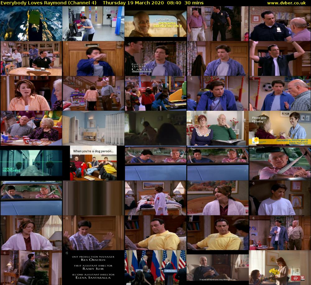 Everybody Loves Raymond (Channel 4) Thursday 19 March 2020 08:40 - 09:10