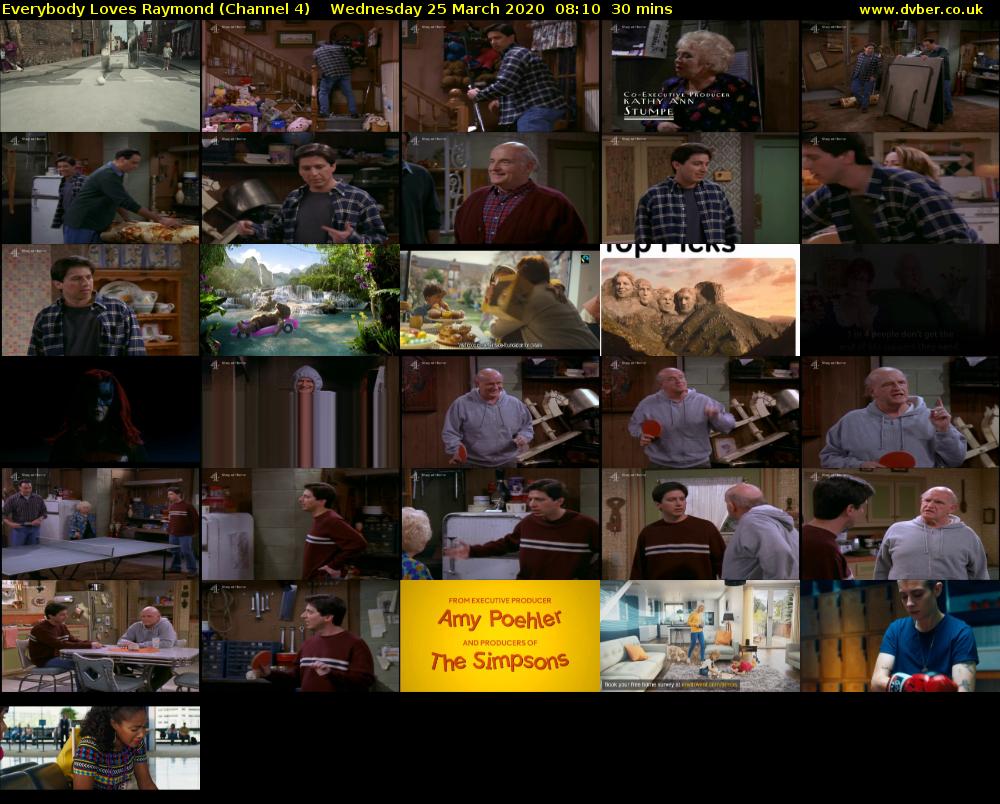 Everybody Loves Raymond (Channel 4) Wednesday 25 March 2020 08:10 - 08:40