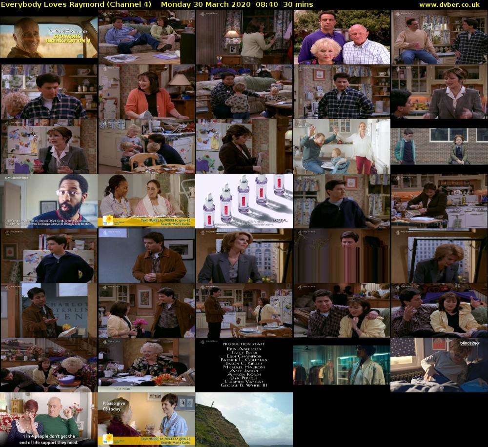 Everybody Loves Raymond (Channel 4) Monday 30 March 2020 08:40 - 09:10