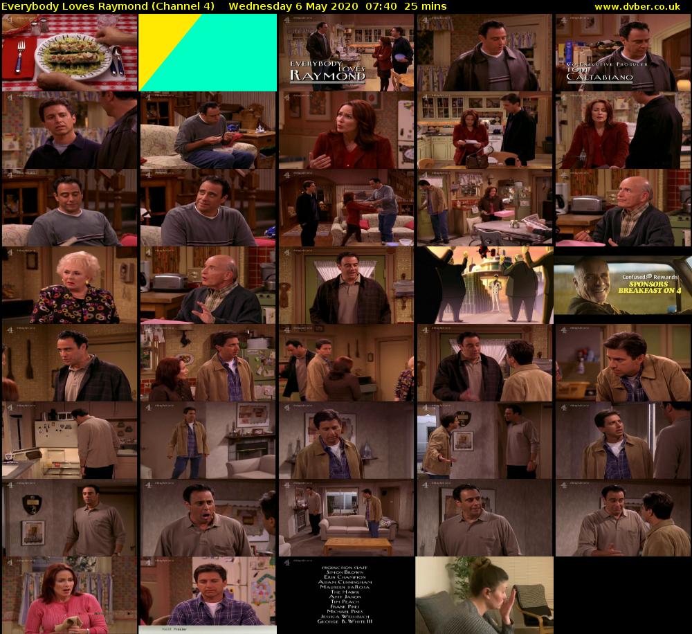 Everybody Loves Raymond (Channel 4) Wednesday 6 May 2020 07:40 - 08:05