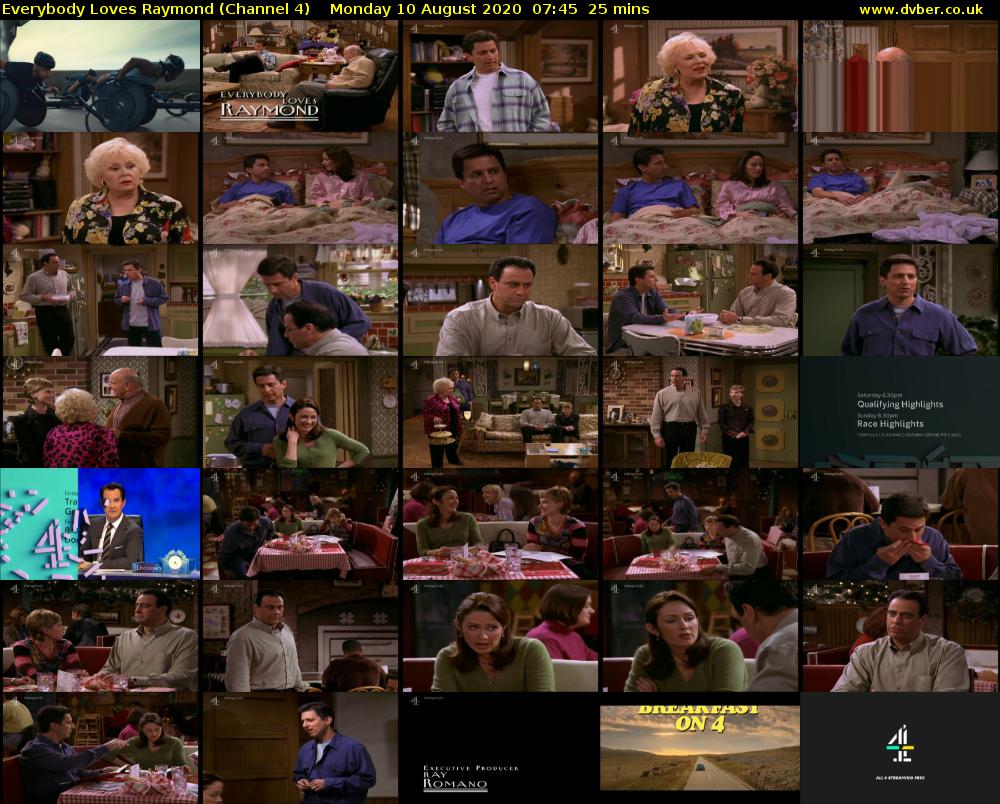 Everybody Loves Raymond (Channel 4) Monday 10 August 2020 07:45 - 08:10