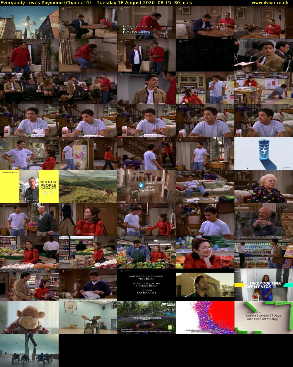 Everybody Loves Raymond (Channel 4) Tuesday 18 August 2020 08:15 - 08:45