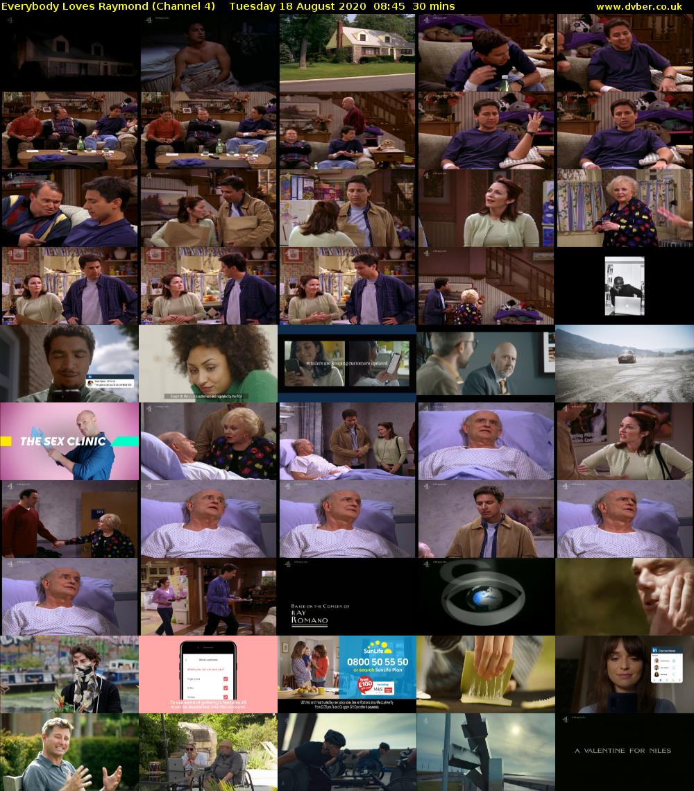 Everybody Loves Raymond (Channel 4) Tuesday 18 August 2020 08:45 - 09:15