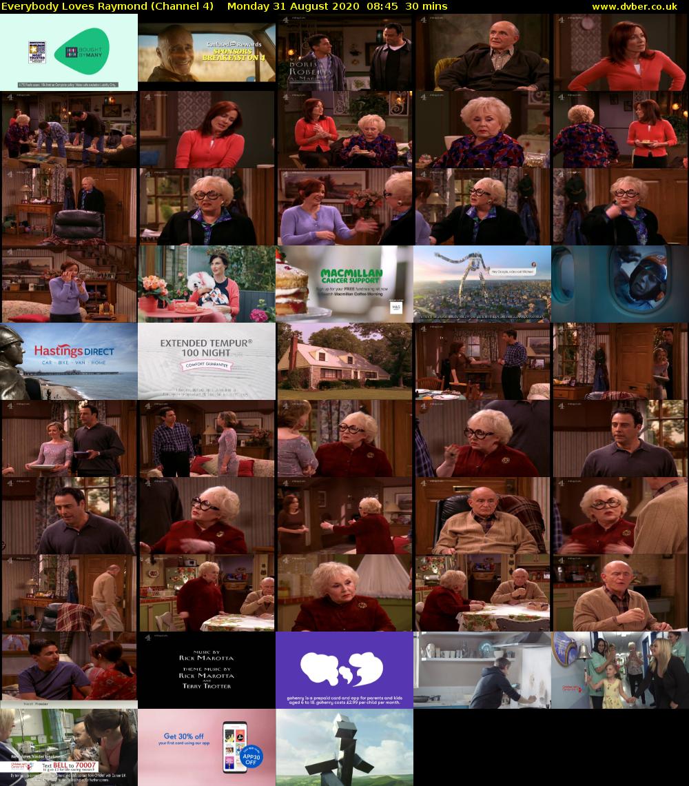 Everybody Loves Raymond (Channel 4) Monday 31 August 2020 08:45 - 09:15