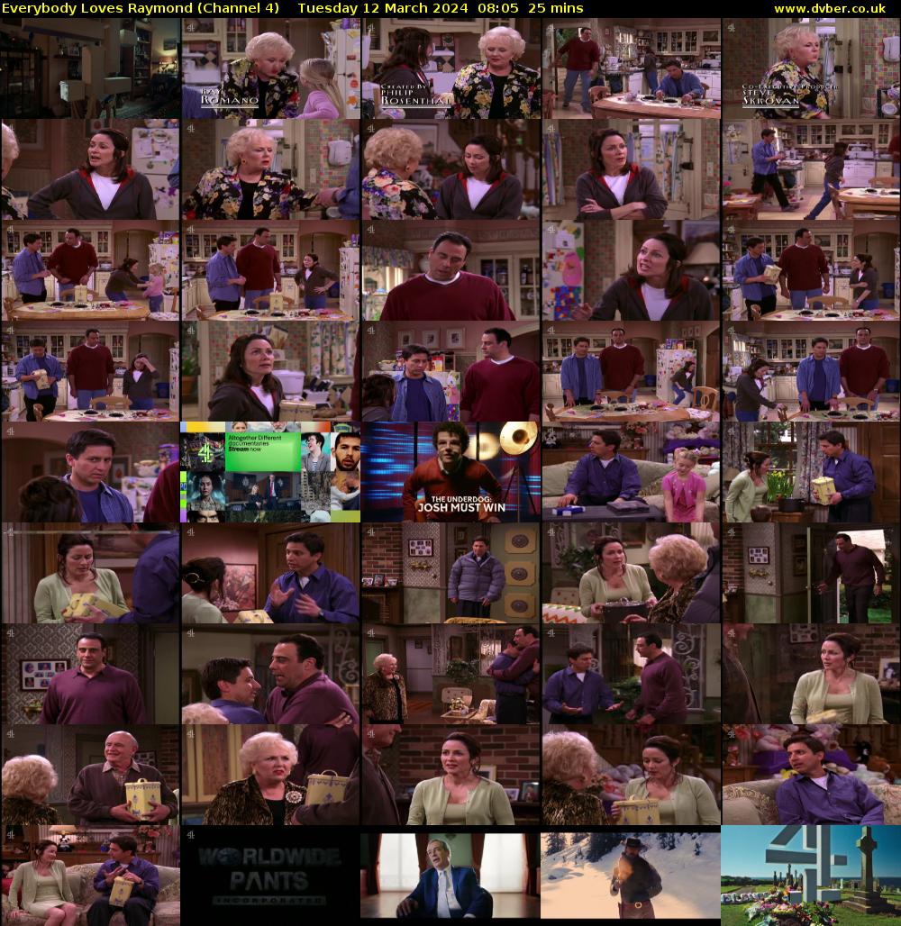 Everybody Loves Raymond (Channel 4) Tuesday 12 March 2024 08:05 - 08:30