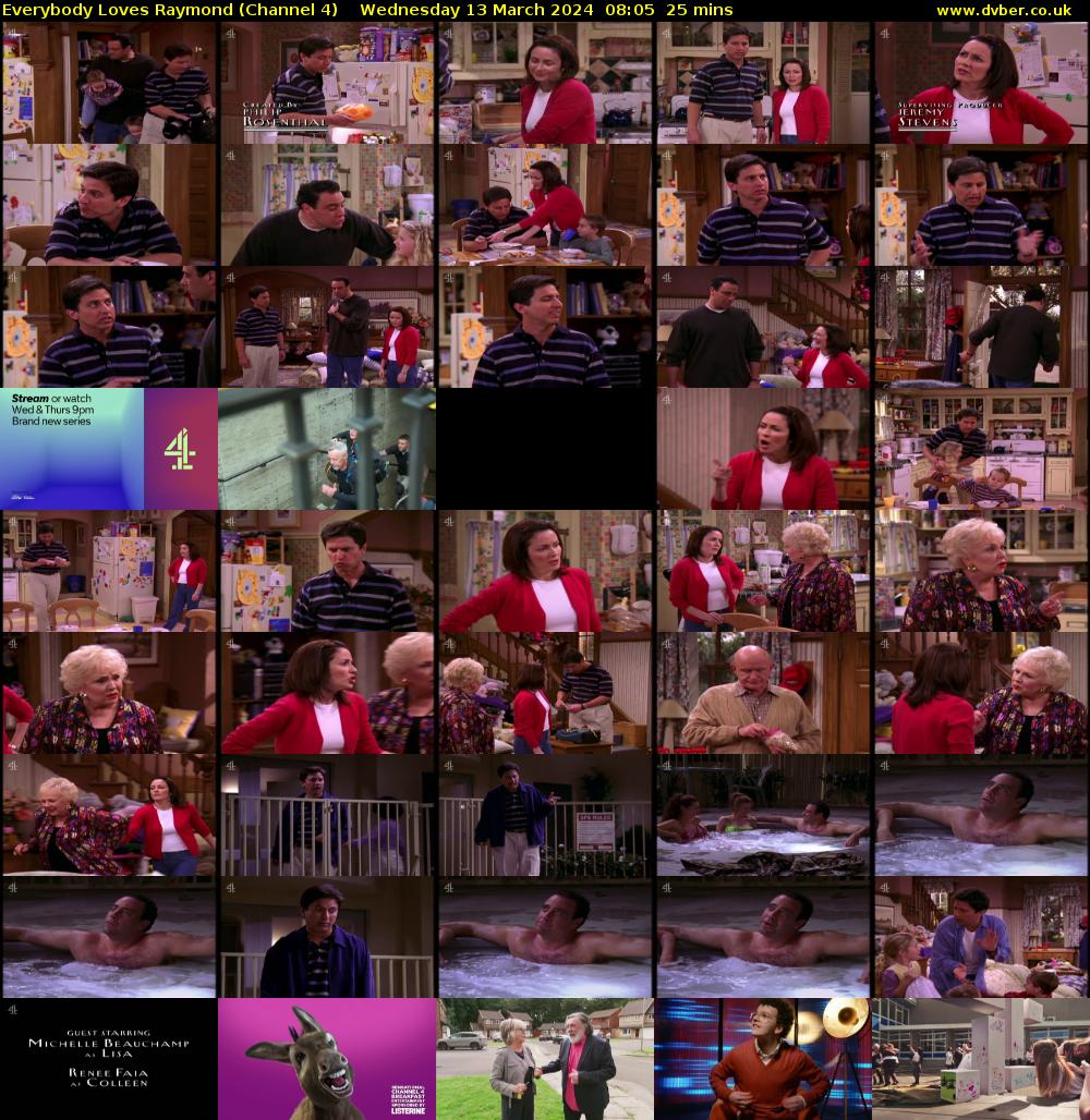 Everybody Loves Raymond (Channel 4) Wednesday 13 March 2024 08:05 - 08:30