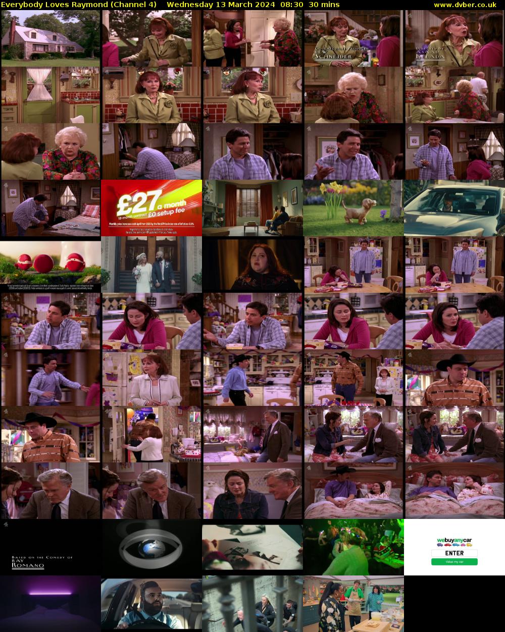Everybody Loves Raymond (Channel 4) Wednesday 13 March 2024 08:30 - 09:00