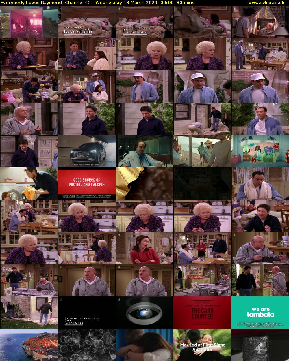 Everybody Loves Raymond (Channel 4) Wednesday 13 March 2024 09:00 - 09:30