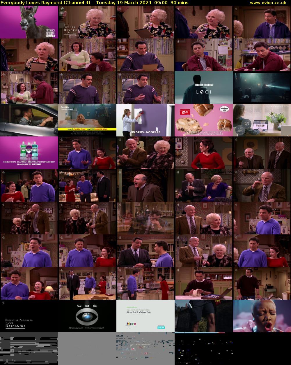Everybody Loves Raymond (Channel 4) Tuesday 19 March 2024 09:00 - 09:30