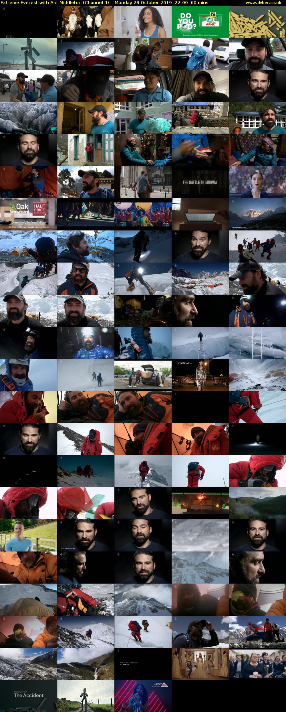 Extreme Everest with Ant Middleton (Channel 4) Monday 28 October 2019 22:00 - 23:00