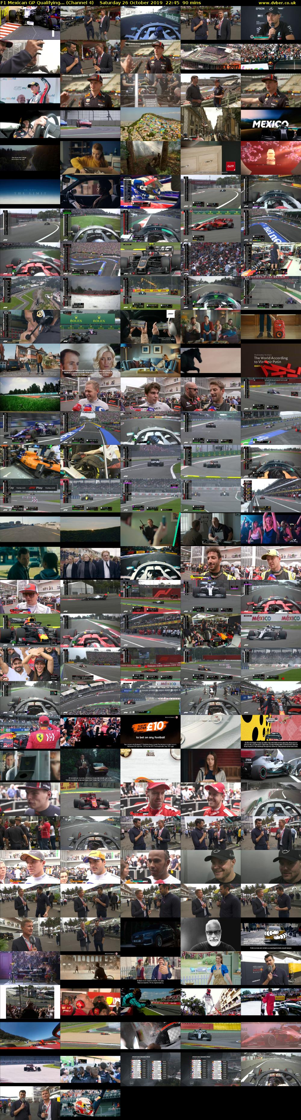 F1 Mexican GP Qualifying... (Channel 4) Saturday 26 October 2019 22:45 - 00:15