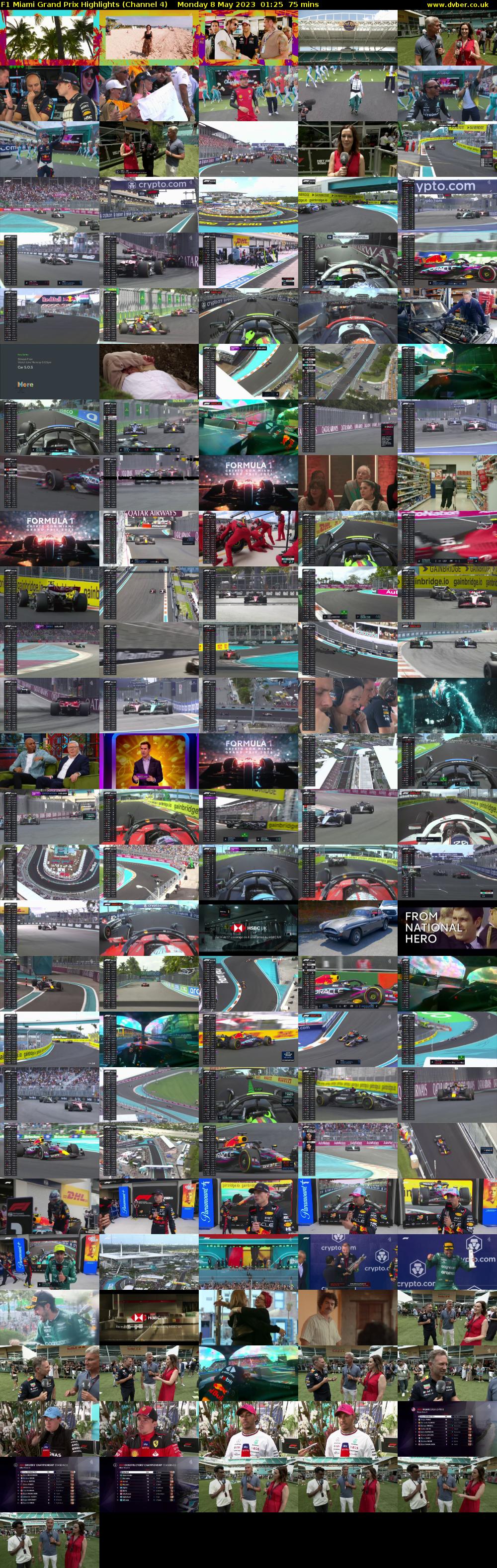 F1 Miami Grand Prix Highlights (Channel 4) Monday 8 May 2023 01:25 - 02:40
