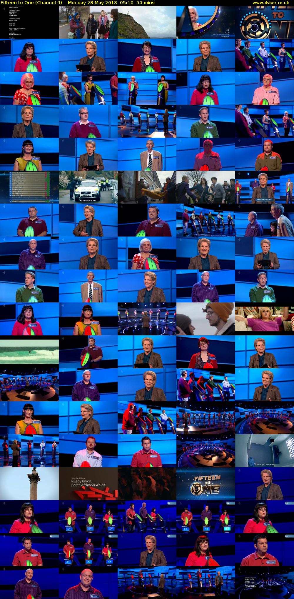 Fifteen to One (Channel 4) Monday 28 May 2018 05:10 - 06:00