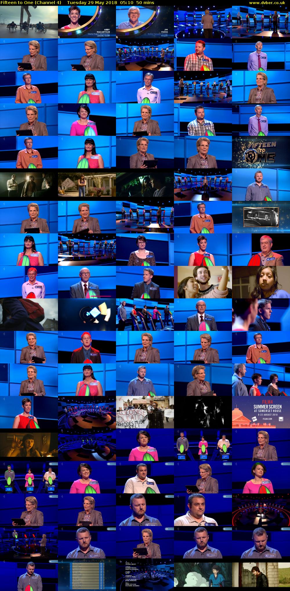 Fifteen to One (Channel 4) Tuesday 29 May 2018 05:10 - 06:00