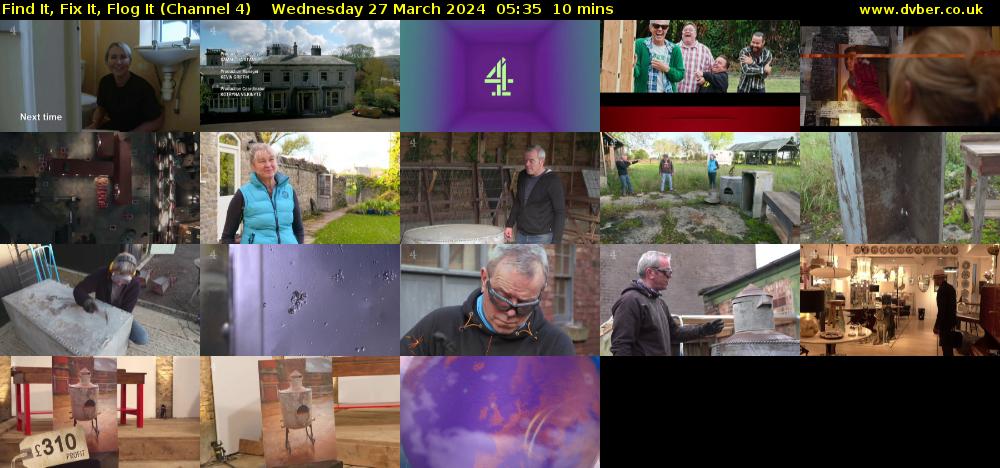 Find It, Fix It, Flog It (Channel 4) Wednesday 27 March 2024 05:35 - 05:45