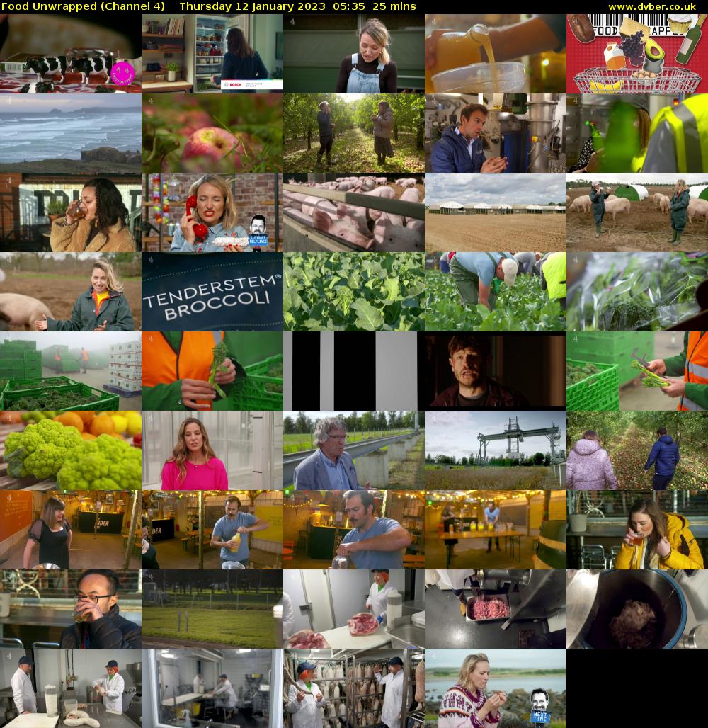 Food Unwrapped (Channel 4) Thursday 12 January 2023 05:35 - 06:00