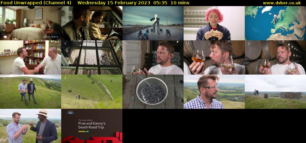 Food Unwrapped (Channel 4) Wednesday 15 February 2023 05:35 - 05:45