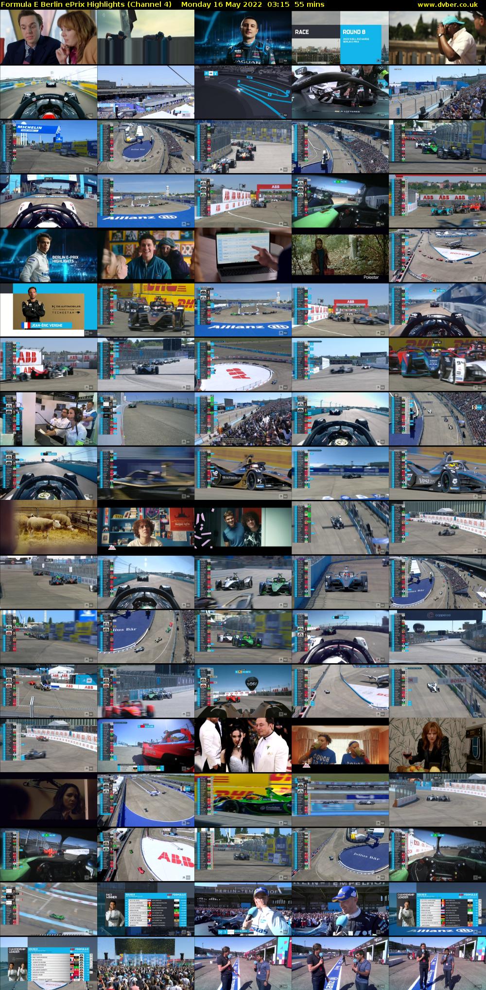 Formula E Berlin ePrix Highlights (Channel 4) Monday 16 May 2022 03:15 - 04:10