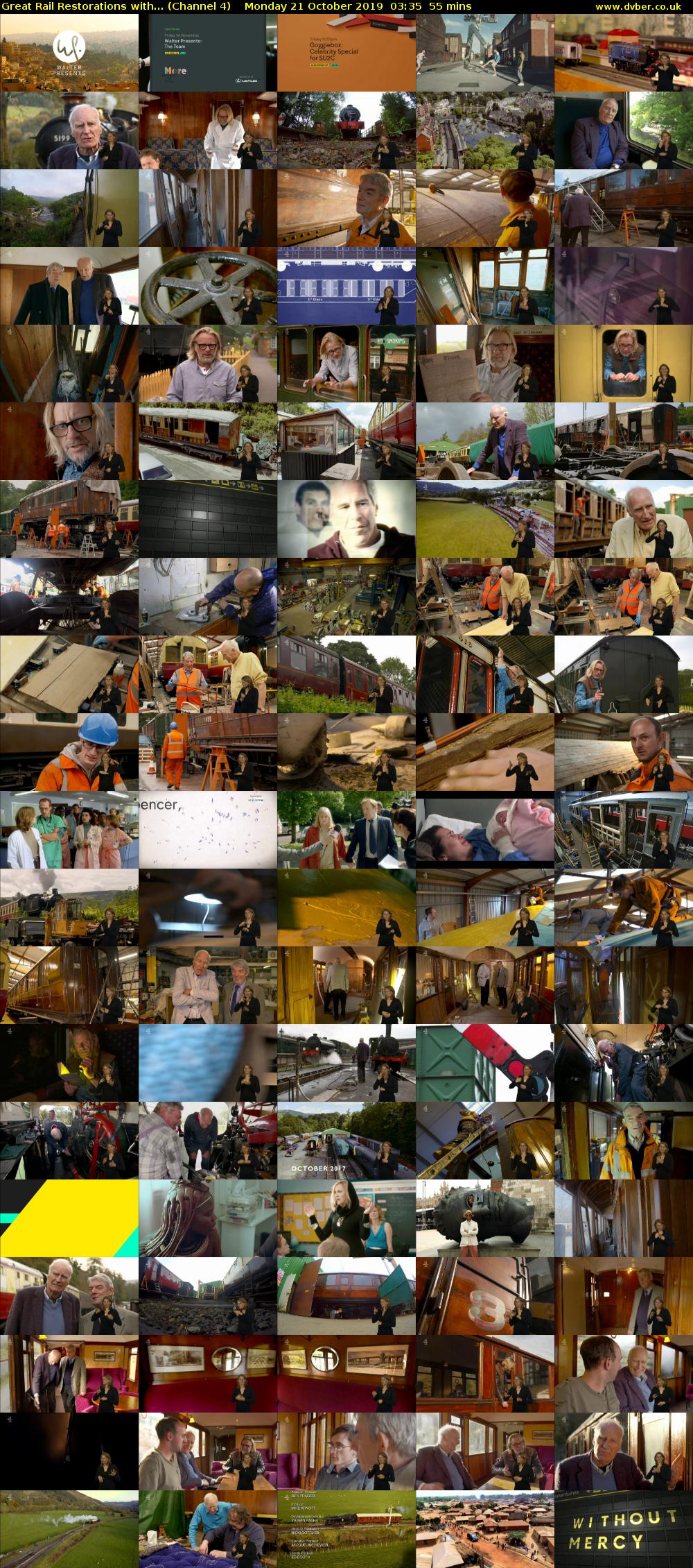 Great Rail Restorations with... (Channel 4) Monday 21 October 2019 03:35 - 04:30